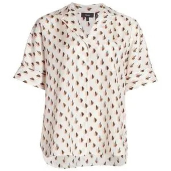 Theory Ralfinn Silk Shirt - Picture 2 of 5